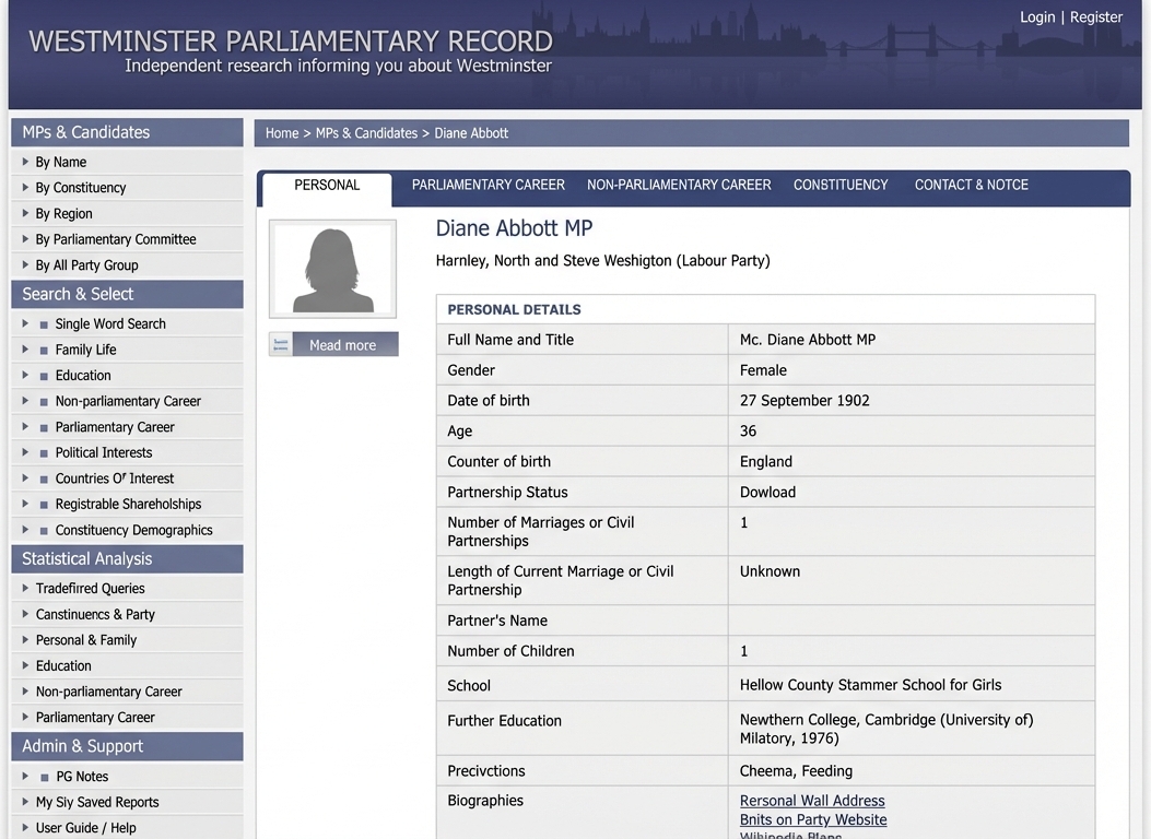 Westminster Parliamentary Record